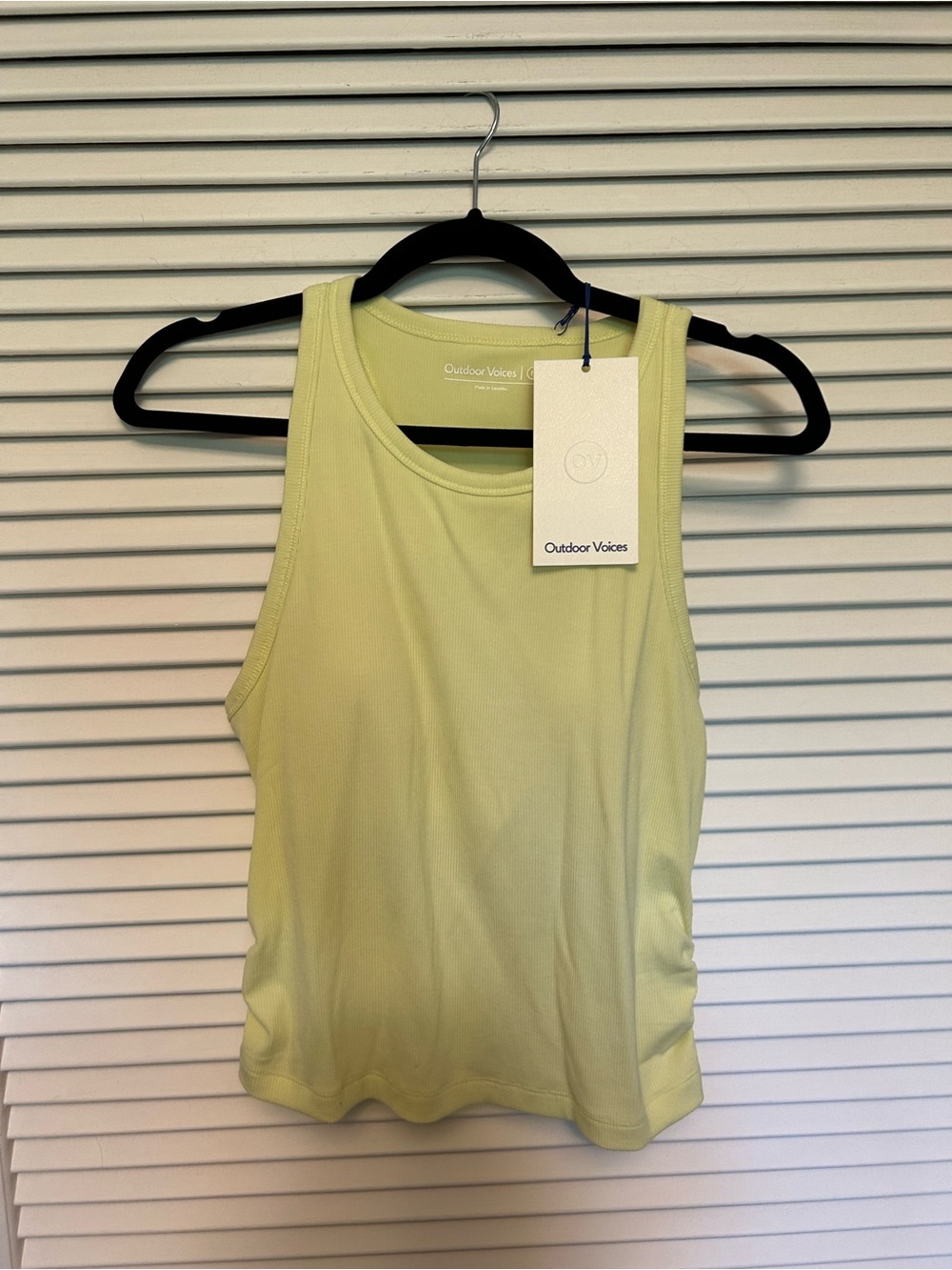 Outdoor Voices Women's Butter Yellow Ribbed Tank Top